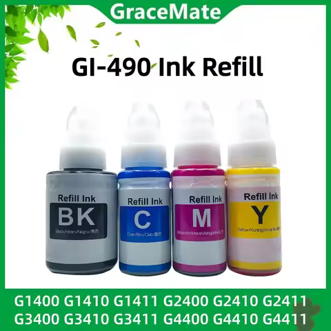 GI-490 Ink Refill Ink Compatible For Canon G1400 G1410 G1411 G2400 G2410 G2411 G3400 G3410 G3411 G44
