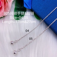925纯银手链&脚链(Bracelet&Anklet silver 925)Gelang tangan&kaki