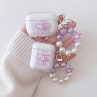 luxury flower case For Realme Buds T01 / T100 T110 / T310 T300 lace Transparent Silicone Earphone Co