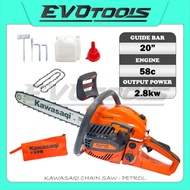 KAWASAQI CHAIN SAW - PETROL 20''/2 STROKE/GASOLINE CHAINSAW/MESIN TEBANG POKOK/MESIN GERGAJI POKOK