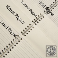 ❃Parchment Scroll Spiral Notebook A5/B5 With Garter (Blank, Cornell, Dotted, Grid, Lined)