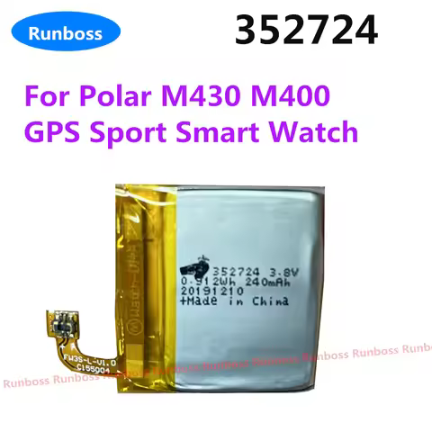 Original 190mAh 240mAh 352724 322826 Battery For Polar M430 M400 GPS Sport Smart Watch Batterie Accu