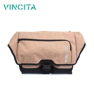 Vincita กระเป๋าหน้าสำหรับจักรยาน Brompton  พร้อมสายสะพาย และ ผ้าคลุมกันฝน วินสิตา B207AX - BIRCH BRO