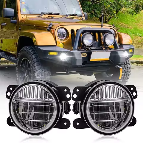 4Inch LED Fog Auxiliary Lights Passing Lamps for Jeep Wrangler JK JKU 2007-2018 TJ CJ LJ Car 12v Led