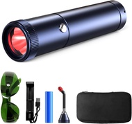 Nose and Ear Canal Relief Handheld LED Light Therapy Device with Five Wavelengths of Red Light for H