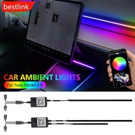 BESTLINK 110cm 30cm Car Ambient Lights USB APP Control Remote LED Interior RGB Symphony Atmosphere L
