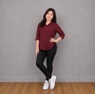 Kemeja Wanita Terbaru Bahan Rayon Twill Premium Halus Lembut Dan Adem Enak Nyaman Dipakai Sehari - H