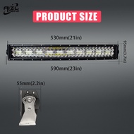 โค้ง curve 12D 22 นิ้ว Offroad Light Bar สี Dual 3 แถวไฟ LED ทำงาน 12V Combo Beam 4x4 LED BAR 24V