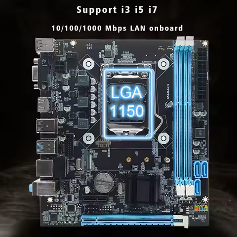 H81 Computer Motherboard 2 X 240-pin DDR3 SDRAM Slot Micro-ATX LGA1150 16GB I/O Interface PCI Expres