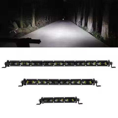 Ultrathin 6D Lens LED Light Bar 6/12/18 Leds Work Lights for Jeep Lada Car Tractor SUV Truck Boat RV
