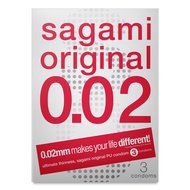 SAGAMI 0.02 PU Condom 3pcs (129066)