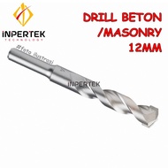 Mata Bor Beton 12 mm Drill Masonry Bit 12mm Bor Tembok Granit Bobok