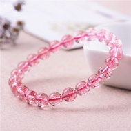 【Natural Crystal】7A Grade Collection Level Strawberry Quartz Round Beads (light pink)
