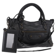 BALENCIAGA The First 手提包 皮革 2way 黑色 103208 正品 185447M