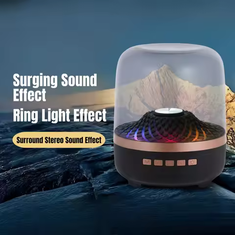 Bluetooth 5.3 RGB Speaker Transparent Shell 360° Ambient Light TWS Stereo Home Theater Gaming Speake