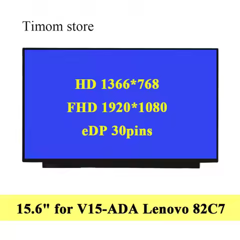 for V15-ADA 82C7 Lenovo 15.6 inch Laptop Screen Matrix 1366*768 1920*1080 Full HD LCD Monitor Withou