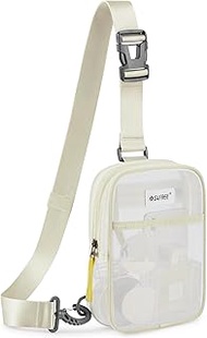 G4Free Clear Sling Bag Stadium Approved, Clear Fanny Pack Crossbody Mesh Bag Purses for Women, Trans