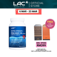 [Expiry Dec 2027] LAC Extra Strength Fish Body Oil 1000mg (90 Softgels) for Brain and Heart Health