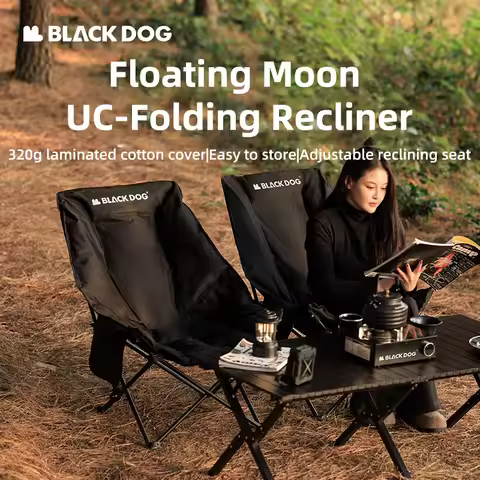 Blackdog Moon Chair Camping Recliner Portable Thickened Mazar Stool Beach Chair Outdoor Folding Chai