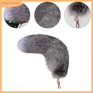 CONG Plush Tail Charm Keychain Animal Tail Keychain Key Holder Purse Bag Charm