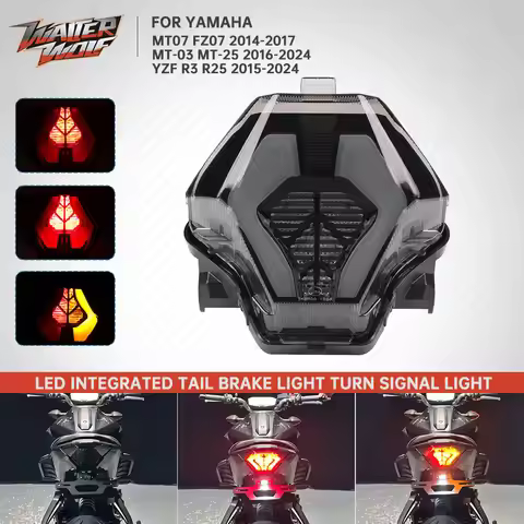 MT-07 MT-25 E24 LED Integrated Tail Brake Light Assembly For YAMAHA MT07 FZ-07 MT03 MT 03 07 25 YZF 