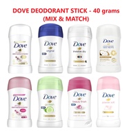 Dove Deodorant Stick - 40 grams (Mix & Match)