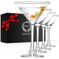 Chouggo Martini Glasses Set of 4, Hand Blown Premium Crystal Cocktail Glasses, for Bar, Martini, Cos