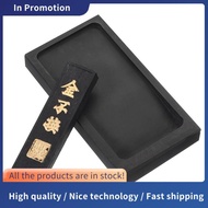 4 Inch Chinese Calligraphy Ink Stone with Ink Stick, Rectangle Ink Stone Tray for Traditional Callig