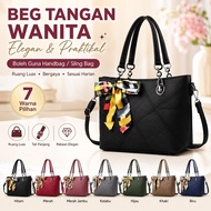 Elegant Women Handbag PU Leather Office Tote Bag Beg Tangan Wanita Casual Crossbody Sling Bag CS147
