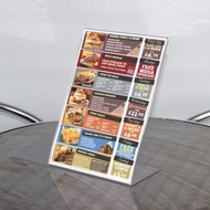Mica Menu L size A4,A5,A6,A7, QRCode scanning mica, transfer information mica, desktop mica, shelf f