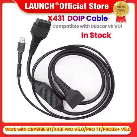 LAUNCH Official X431 DOIP Cable Connector 16 Pin Adapter Support doip Protocols work with CRP919E BT