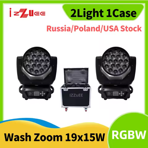 Led Zoom Wash 19x15W Moving Head Light RGBW 4in1 Beam Wash Zoom For Professional DJ Stage Nightclub 