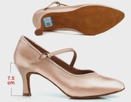 Dance Women Standard Shoes Satin High Heel Ladies Ballroom Dance Shoes Closed Toe Modern Quickstep F