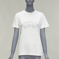 DIOR WE Rise By Lifting Others reversed print cotton linen white tshirt XS