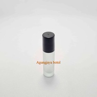 Roll On 6 Ml Clear Frosted Black Pp Cap / Glass Bottle / Perfume Bottle / Wind Oil Bottle / Roll On 