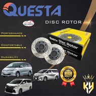 QUESTA SPORT BRAKE DISC ROTOR TOYOTA ESTIMA ACR50, VELLFIRE GGH30R 2015 2.5 3.5,ALPHARD ANH20 (QT-DR