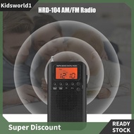[kidsworld1.sg] HRD-104 Portable Mini Radio Antenna Pocket Digital Display AM FM Two Band Radio