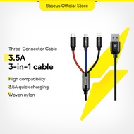 Baseus 3 in 1 Micro USB Cable Compatible for iPhone Huawei (3.5A)