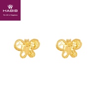 HABIB Vlinder Gold Earring, 916 Gold