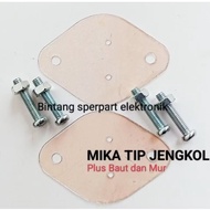 (2 PIECES) MIKA TIP JENGKOL MJ2955 / 2N3055 (PLUS BOLT + NUT) MIKA ISOLATOR TIP JENGKOL MJ2955 2N305