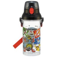 日本製寵物小精靈水壼瓶 兒童水樽 480ml 直飲 Pokemon 比卡超 戶外旅行超輕一按式直飲兒童水樽水瓶水壺 (Clear) 平行進口