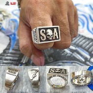 แหวนSOA เคียวมรณะ (เงินแท้) Silver925 RARE ITEM แหวนSons of anarchy  (งานบล็อกแท้จากUSA)  (อ่านก่อน!