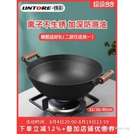 Cast Color Cast Iron Wok Large Iron Wok Double Ear Old-fashioned Household Uncoated Pig Iron Non-Sti