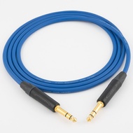 TRS สายไมโครโฟนรุ่น1/4 "TRS 6.5มม. เป็น6.5สายสำหรับผู้ชายให้ความสมดุลเสียง Mogami 2549 Neutrik Gold 