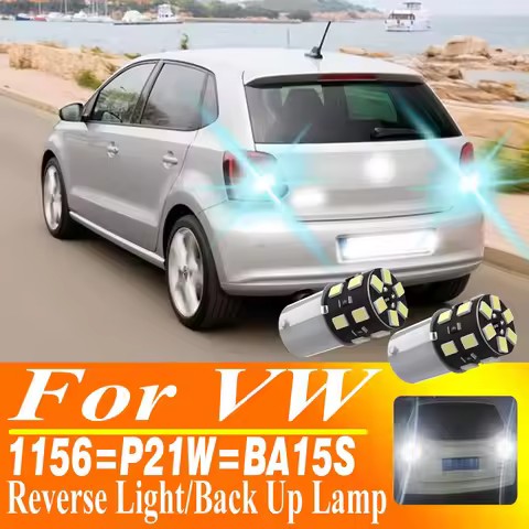 2pcs P21W 1156 BA15S LED Reverse Light Back Up Lamp Bulb 12V For VW Passat B5 B5.5 B6 Golf mk3 mk4 m