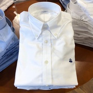 100% Original Brooks Brothers Men Shirt Business Casual Embroidered logo Long Sleeve Shirt Baju Lela