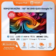 2025 NEW LAUNCH ONLINE EXCLUSIVE PHILIPS 4K UHD QLED 50" Google TV | 50PQT8530/98 | Dolby Vision & A