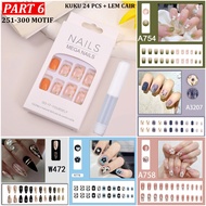 PART 6 - 24pcs Fake Nails [BOX] + glue Fake Nails Premium long lasting bridal fake nails press on na