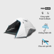 QUECHUA 3-person camping tent, MH100 - Fresh & Black