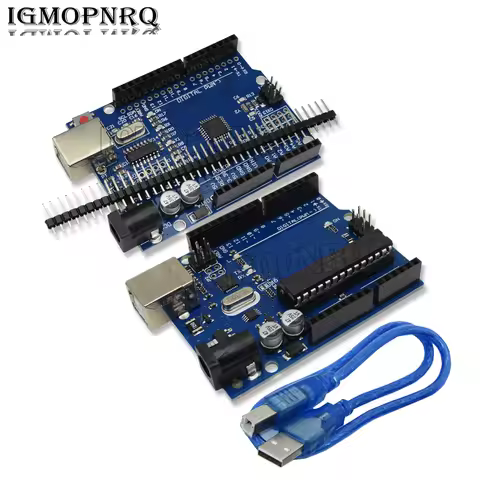 UNO R3 Development Board ATMEGA328P CH340 / ATEGA16U2 Compatible For Arduino R3/R4 UNO Proto Shield 